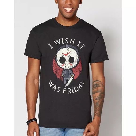 I Wish It Was Friday Jason Voorhees T Shirt - Friday the 13th NWT SIZES S & L - Picture 1 of 3